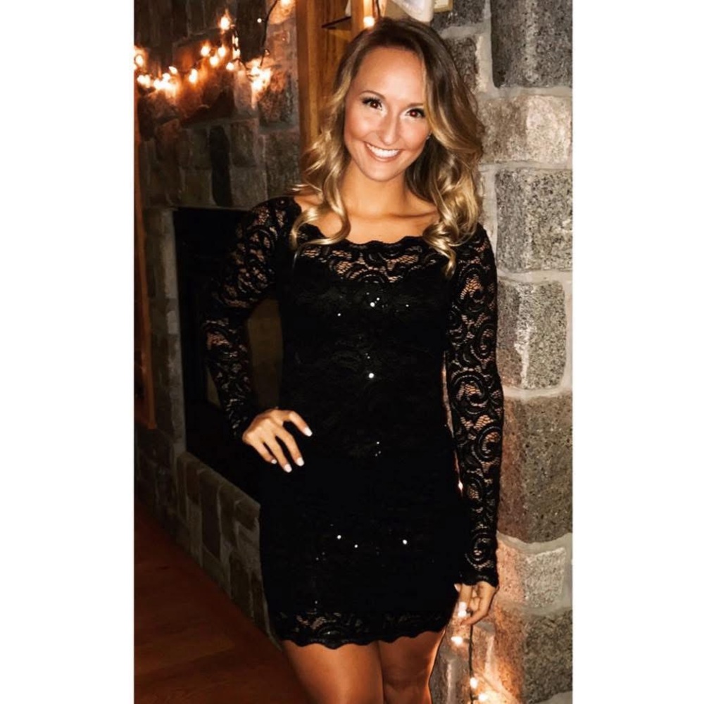Mini Black Lace Dress
